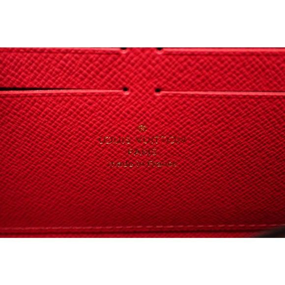 Louis Vuitton Cerise Damier Portefeuille Wallet Red Long Clemence - Picture 6 of 7